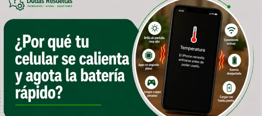 ¿Por qué tu celular se calienta y agota la batería rápido?