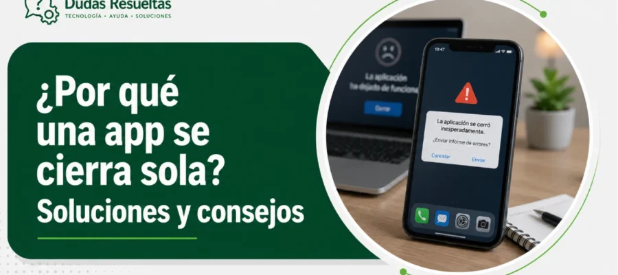 ¿Por qué una app se cierra sola? Soluciones y consejos