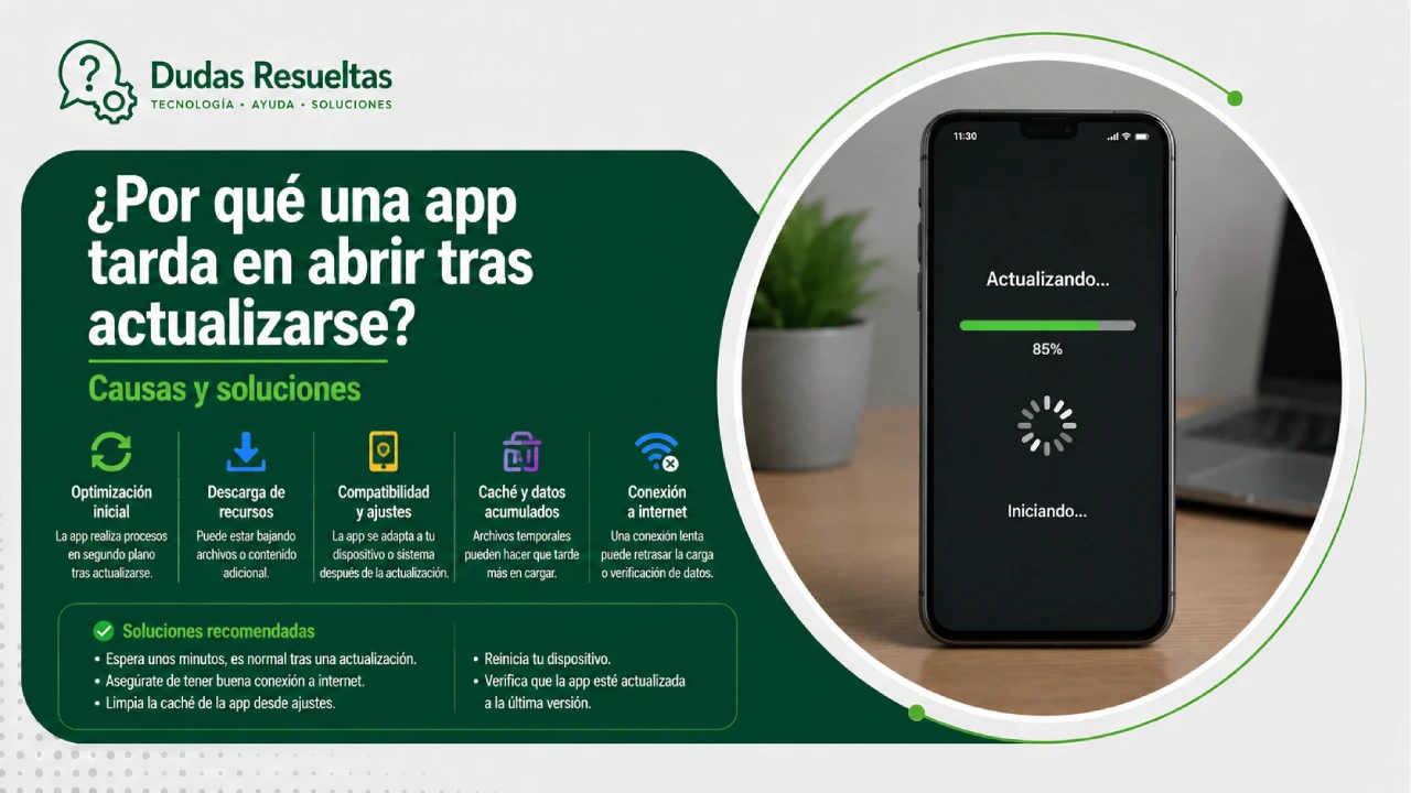 ¿Por qué una app tarda en abrir tras actualizarse?