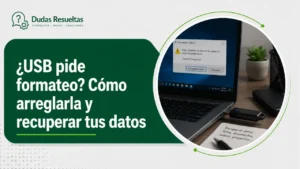 ¿USB pide formateo? Cómo arreglarla y recuperar tus datos